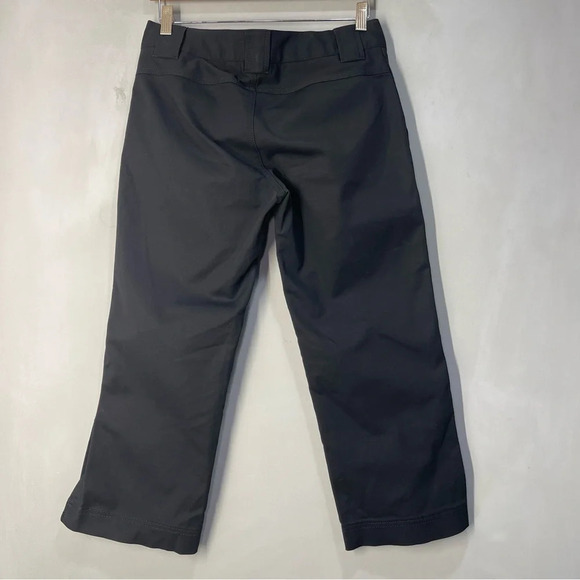 Banana Republic Women's Martin Fit Black Flat Front Capri Crop Pants Size 4 - Picture 3 of 13